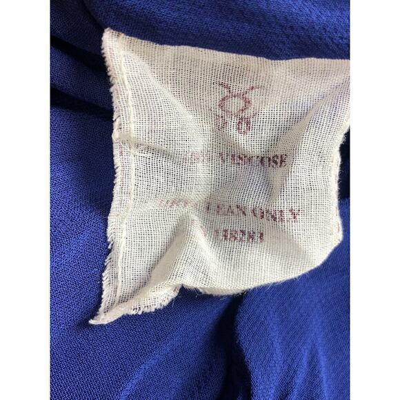 Figue Alessia Dress Floral Boho Smocked Ruffle Long Sleeve Midi Blue Purple XXL - Picture 7 of 9